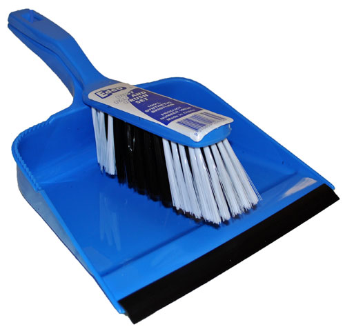Edco Dust Pan & Brush Blue