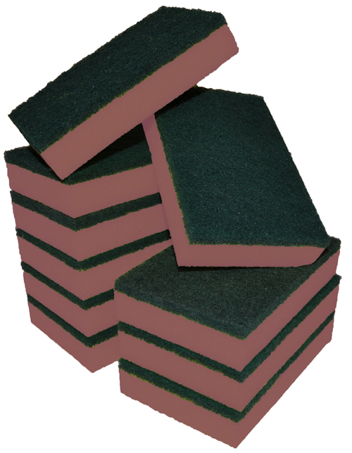 Edco Green Scourer/Red Sponge 15x10cm EACH