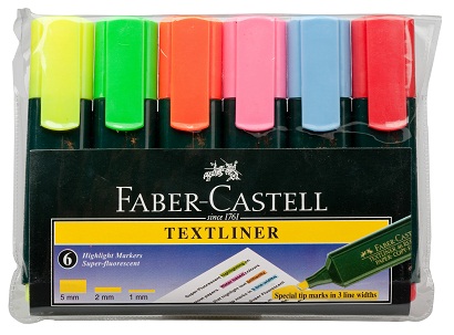 Faber Classic Hilighter Wallet of 6 Colours