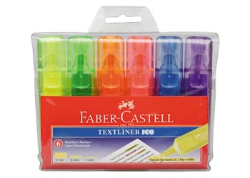 Faber Ice Hilighter Wallet of 6 Colours