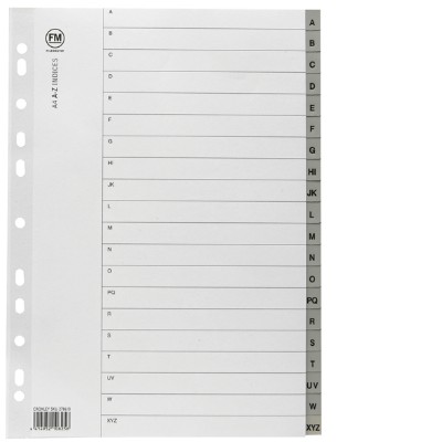 Indicies PP A4 A-Z Grey