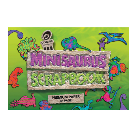 Olympic Scrap Book Bond 168x240mm 64 Page Minisaurus