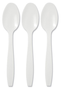 Plastic Dessert Spoons Pack of 100