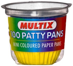 Mini Cup Cases Coloured 5cm Multix Pk 100
