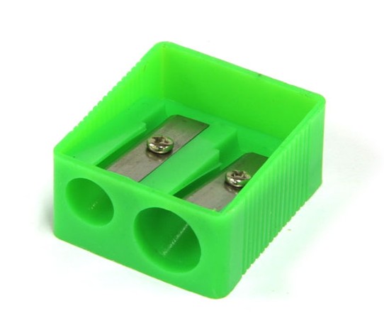 Pencil Sharpener Plastic 2 Hole Each