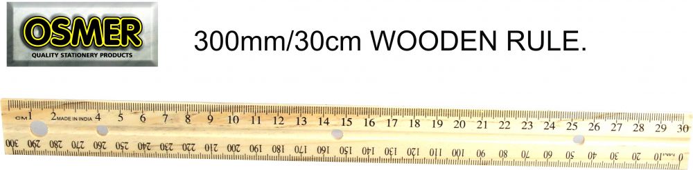 Ruler Wooden Osmer 30cm/300mm