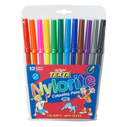 Texta Nylorite Fine Tip Mark Pen Pack of 12