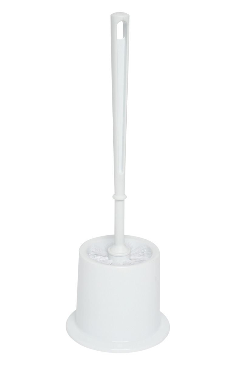 Toilet Brush 38cm W/Holder 13cm White