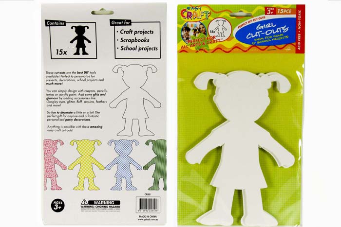 Cut-Outs Girl Pack of 15